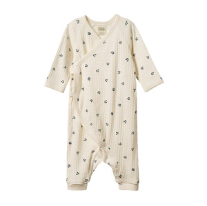 Nature Baby Kimono Stretch & Grow Pointelle Winter Berry Print