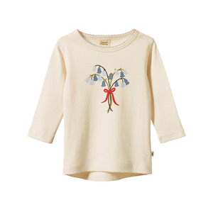 Nature Baby Long Sleeve Cloud Tee - Bluebelle Natural Print