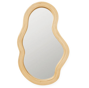 Mirrors: Ferm Living Pond Mirror - Medium - Rattan - Natural