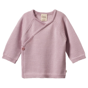 Nature Baby Merino Knit Kimono Jacket - Lilac