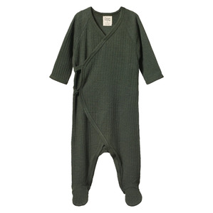 Childrens Clothing: Nature Baby Long Sleeve Merino Kimono Bodysuit Thyme