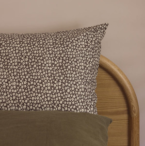 Sheets And Pillowcases: Citta Forget Me Not Organic Euro Pillowcase - Rye/Bone
