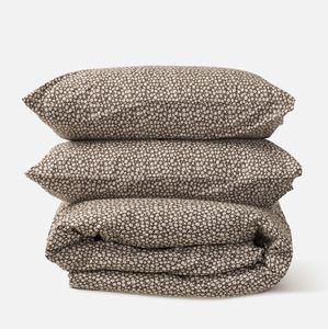 Citta Forget Me Not Organic Cotton Duvet Cover - Rye/Bone
