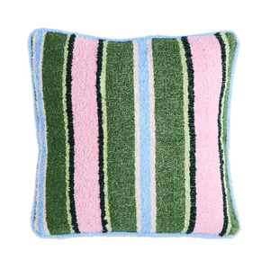 Bedroom Cushions: Kip & Co Cactus Stripe Square Boucle Cushion