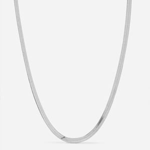 Luv Aj The Classique Herringbone Chain- Silver