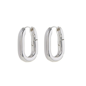 Luv Aj XL Chain Link Hoops- Silver