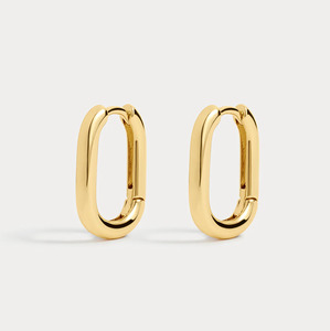 Womens Jewellery: Luv Aj Chain Link Huggies- Gold