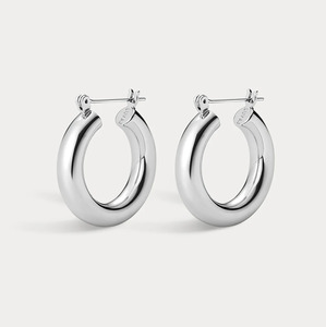 Womens Jewellery: Luv Aj Baby Amalfi Tube Hoops - Silver