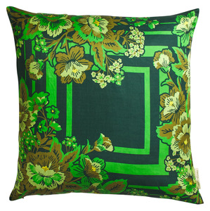 Sage & Clare Eliza Silk-Linen Cushion - Verdant