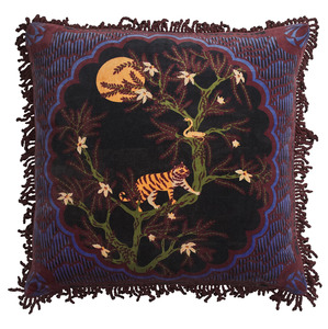 Sage Clare: Sage & Clare Andrea Velvet Cushion - Ink