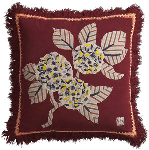 Sage Clare: Sage & Clare Vivi Appliqué Cushion - Rosewood