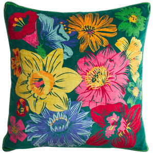 Sage & Clare Ines Velvet Cushion - Verdant