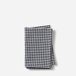Tea Towels Cloths: Citta Gingham Washed Cotton Tea Towel Navy