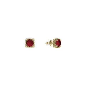 Womens Jewellery: Stolen Girlfriends Club Mini Claw Studs - Gold Plated Garnet