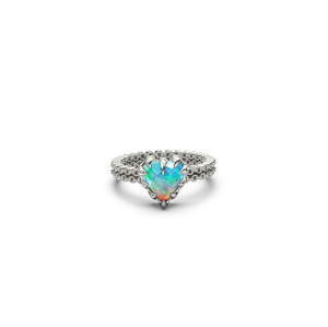 Stolen Girlfriends Club Mini Claw Love Ring - Opal