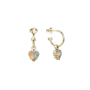 Stolen Girlfriends Club Love Anchor Earrings - Opal - Gold