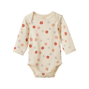 Nature Baby Long Sleeve Bodysuit Petite Flora Stamp Print