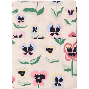 Kip & Co Pretty Pansy Organic Cotton Flat Sheet