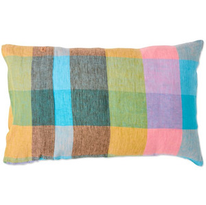 Kip & Co Sorbet Tartan Linen Pillowcases 2P Std Set