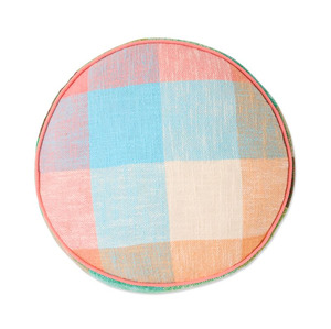 Bedroom Cushions: Kip & Co Paloma Tartan Woven Pea Cushion