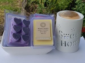 Products: 100% Soy Wax Melts Mokau Soaps