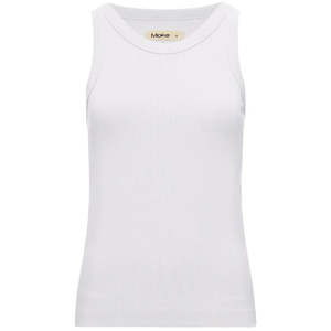 All Tops: Ede Women's Cotton Rib Knit Tank | White