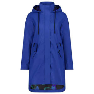 Sale: Billie Women's Rain Coat - Moke x Evie Kemp - Imperial Blue with Night Bloom