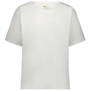 Womens Short Sleeve Tops: Charlotte Women's Cotton Tee - White