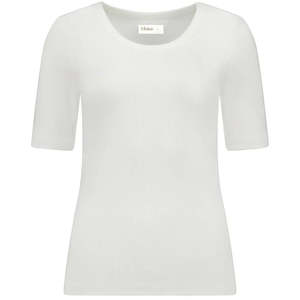 Meme Women's Cotton Ribbed Tee - White