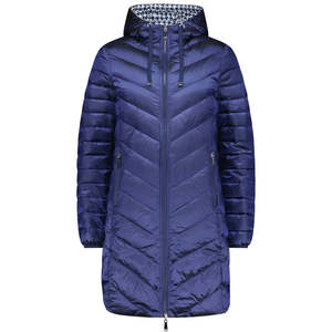 Arnie Women's Reversible 90/10 Down Coat - Moonlight / Navy Houndstooth