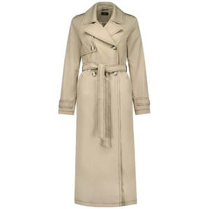 Kim Women's Trench Raincoat - Taupe