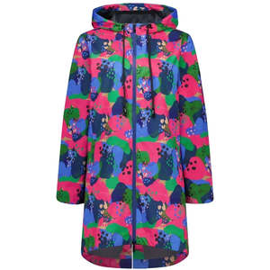 Womens Rain Jackets Coats: Georgie Women's Waterproof Rain Coat - Moke x Evie Kemp Puddles