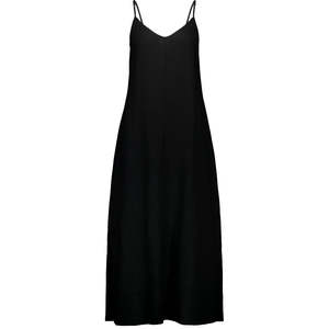 Gina Women's Linen Slip Dress - Black