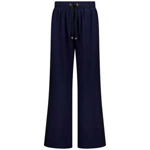 Indiana Side Stripe Wide Leg Pant: Indiana Women's Wide Leg Pants - Navy with Black