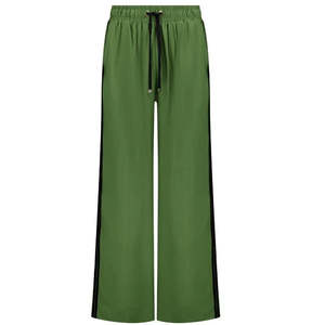 Indiana Women's Wide Leg Pants - Dill with Black