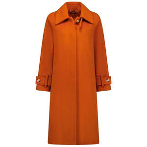 Outerwear: Maddie Women's Wool Coat - Pumpkin