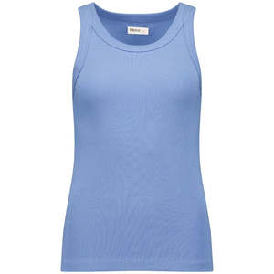Eddie Women's Cotton Ribbed Tank - Pool Blue