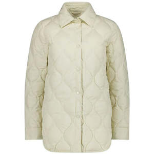 Ash Women's 90/10 Quilted Down Overshirt - Cream