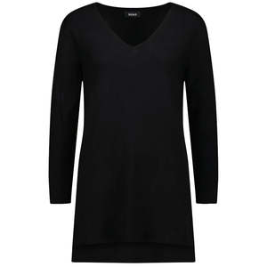 Abby 2.0 Women's V Neck Sweater - Black