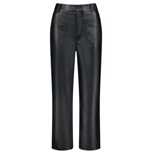 Womens Faux Leather Collection: June Women's Faux Leather Pants - Black