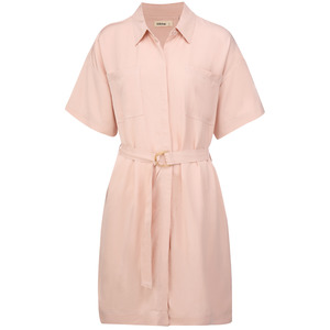 Cora Women's Viscose Blend Shirt Dress - Dusty Rose