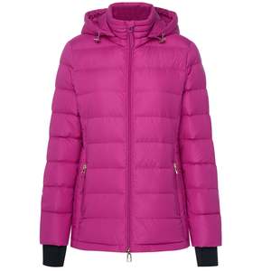 Womens Packable Down Jackets Coats: Lucy Packable Puffer Down Jacket - Rose Violet