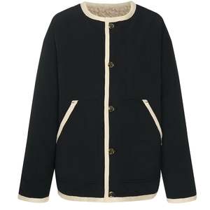 Juniper Reversible Faux Shearling Jacket - Black/Cream