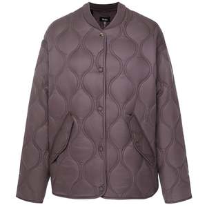 Talei Quilted Bomber Jacket - Cocoa Powder