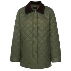 Jackets And Coats: Daisy Quilted Jacket - Olive Green