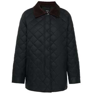 Jackets And Coats: Daisy Quilted Jacket - Black