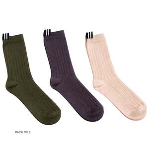🎁 Lily Wool Blend Socks - Cocoa Powder/Blush/Bonsai (100% off)