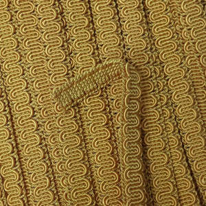 All: GIMP BRAID Scroll 15mm Yellow Gold
