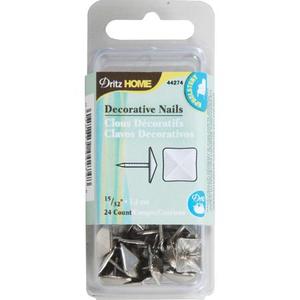 DRITZ Decorative Nails Silver Square