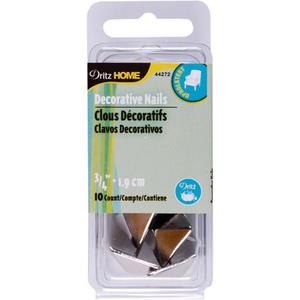 DRITZ Decorative Nails Silver Square
